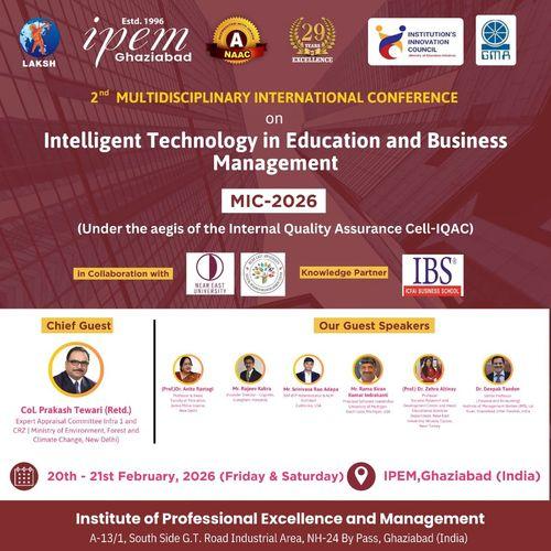 Multidisciplinary International Conference on Intelligent Technology in Education and Business Management (MIC–2026)